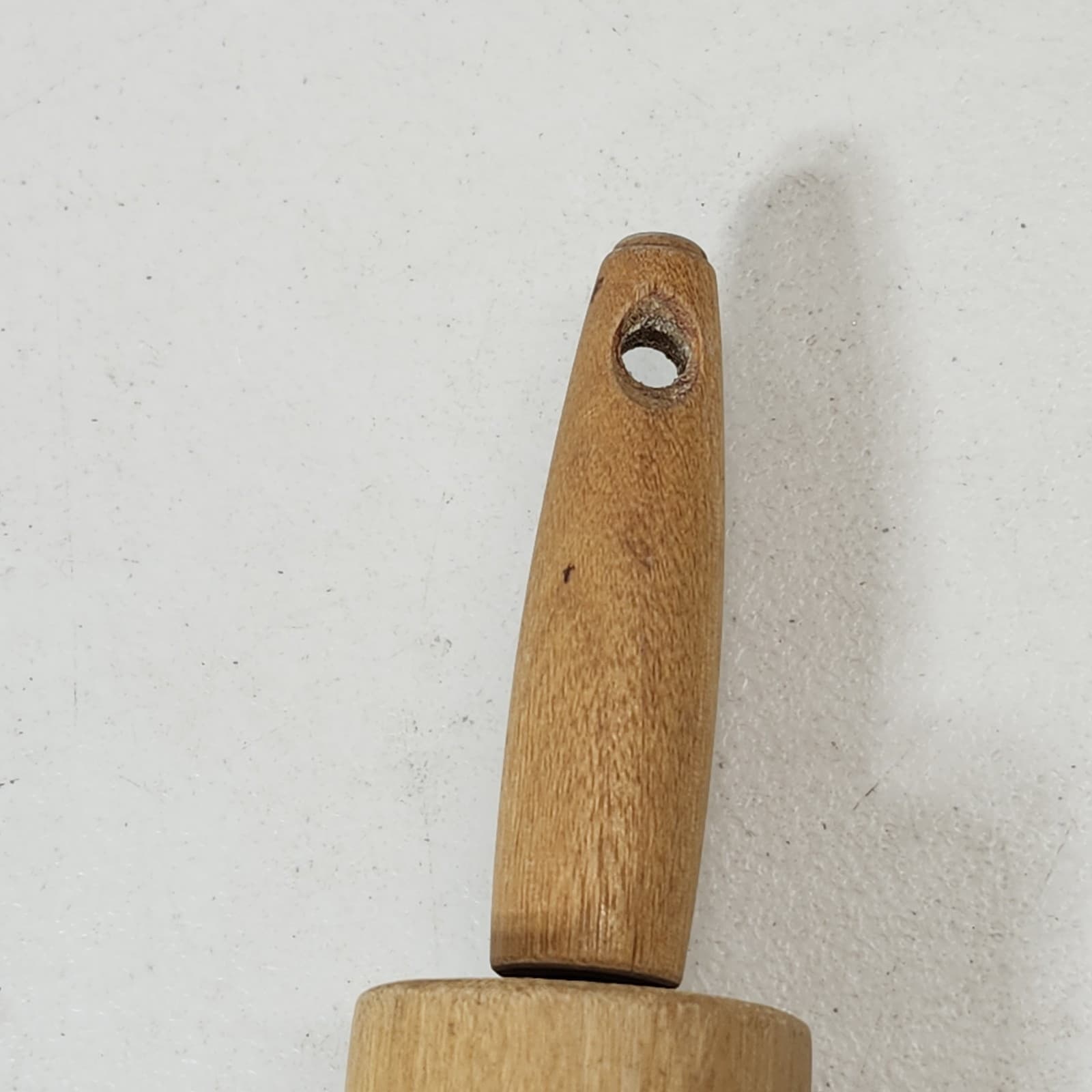 Vintage Wood Rolling Pin Old Rustic Primitive Kitchen Handles 17" - Thumbnail 3