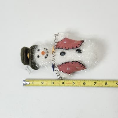 Snowman Holiday Decoration Wearing Green Hat Xmas New World Order - Thumbnail 8