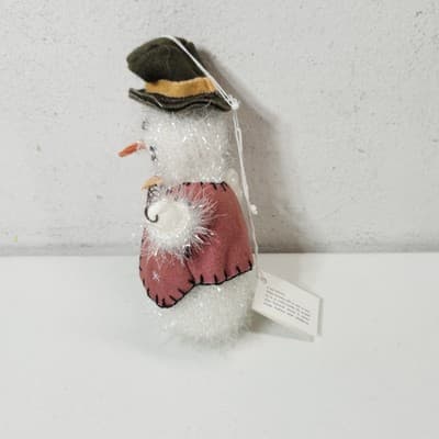 Snowman Holiday Decoration Wearing Green Hat Xmas New World Order - Thumbnail 3