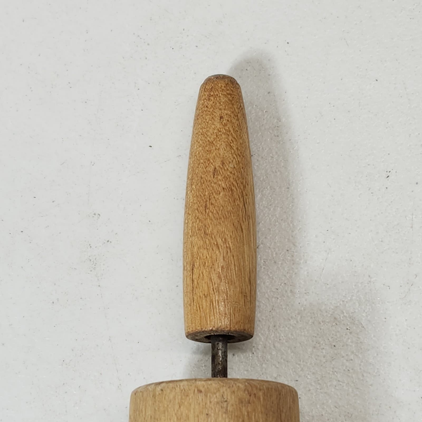 Vintage Wood Rolling Pin Old Rustic Primitive Kitchen Handles 17" - Thumbnail 4