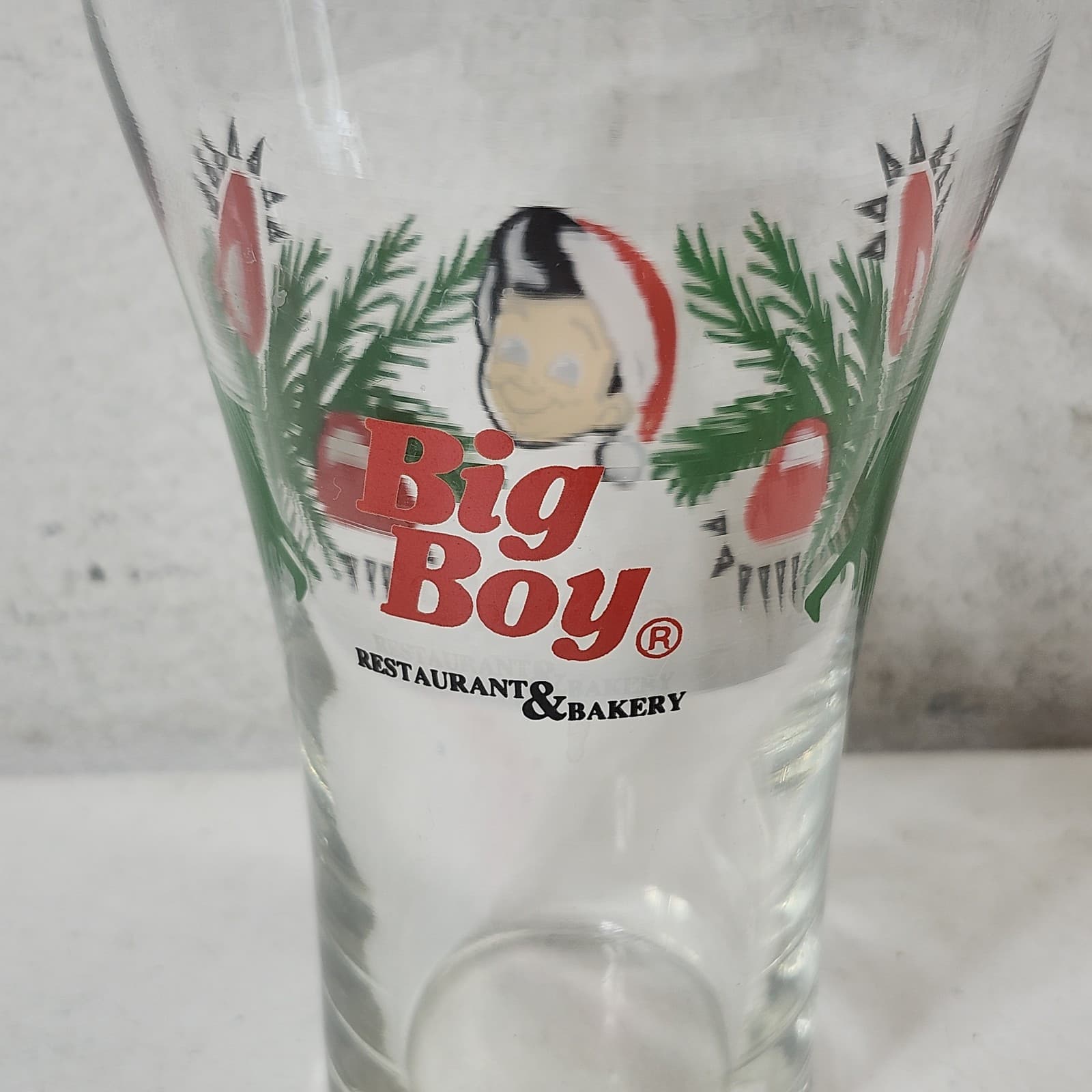 Bob's Big Boy Restaurant & Bakery Wreath Holidays Christmas Glass Cup - Thumbnail 5
