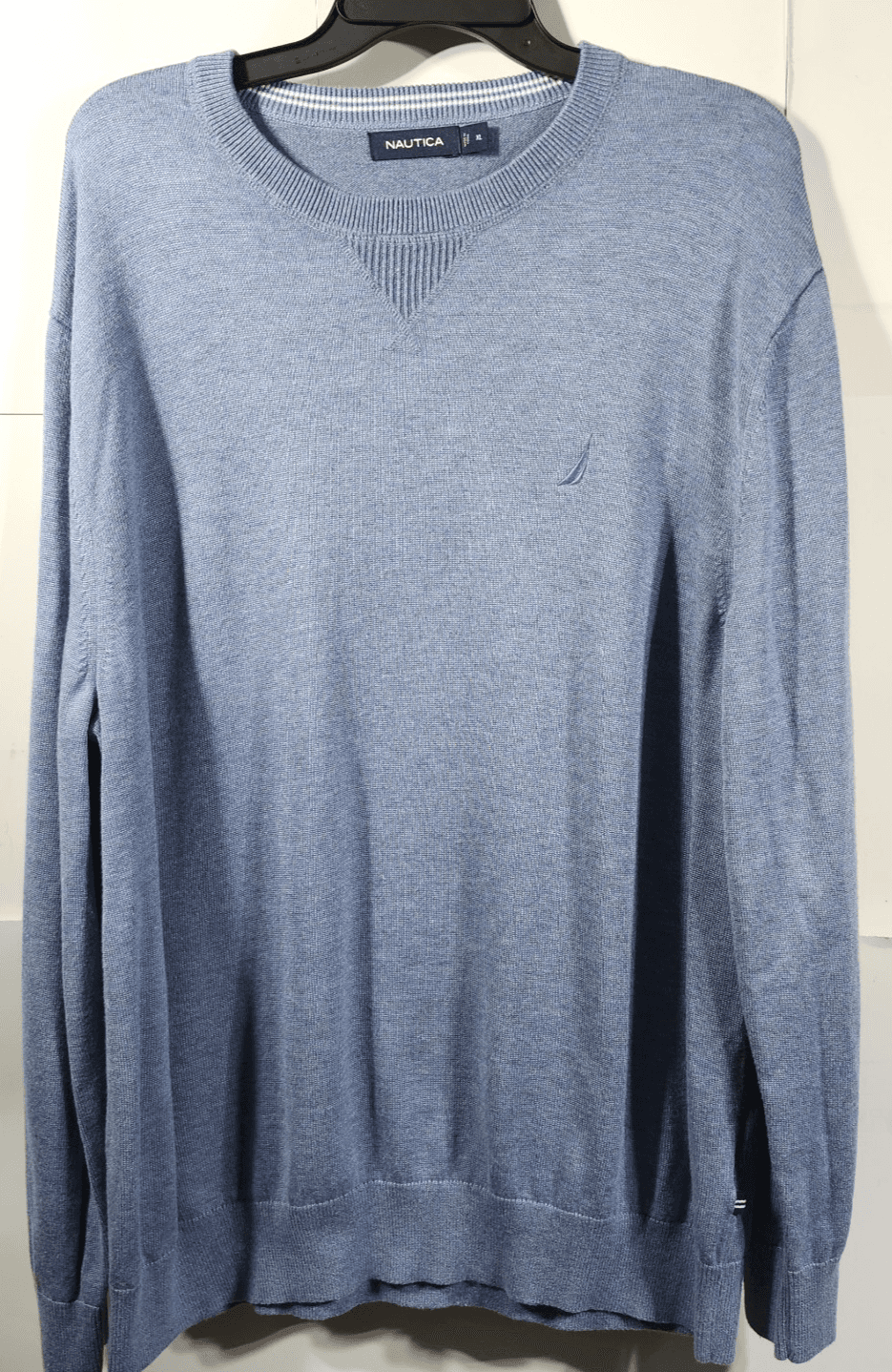 Nautica Men's XL Sweater Blue Pullover Long Sleeve Stretch - Thumbnail 5