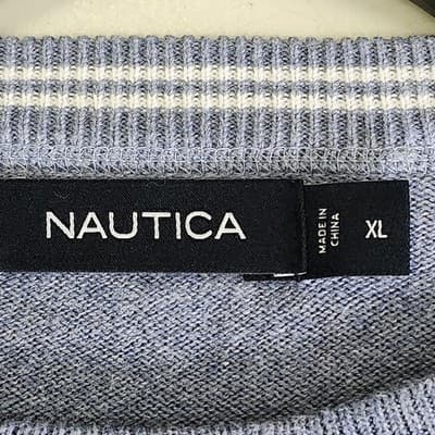 Nautica Men's XL Sweater Blue Pullover Long Sleeve Stretch - Thumbnail 7