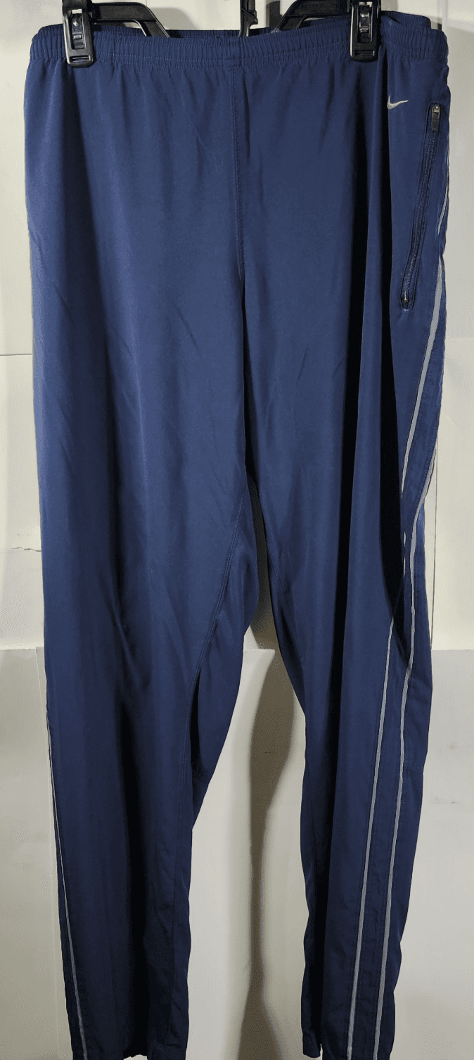 Nike Dri Fit Men's Size XL Pants Blue Zip Ankles & Pockets