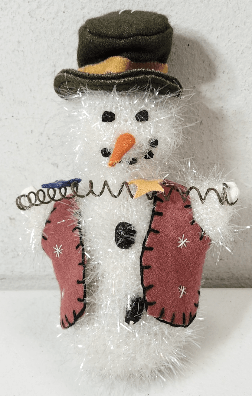 Snowman Holiday Decoration Wearing Green Hat Xmas New World Order - Thumbnail 2
