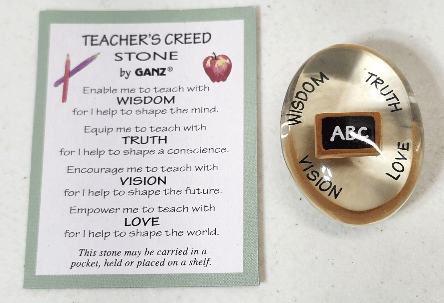 Ganz Creed Stone Teacher Gift Desk Decor - Thumbnail 2