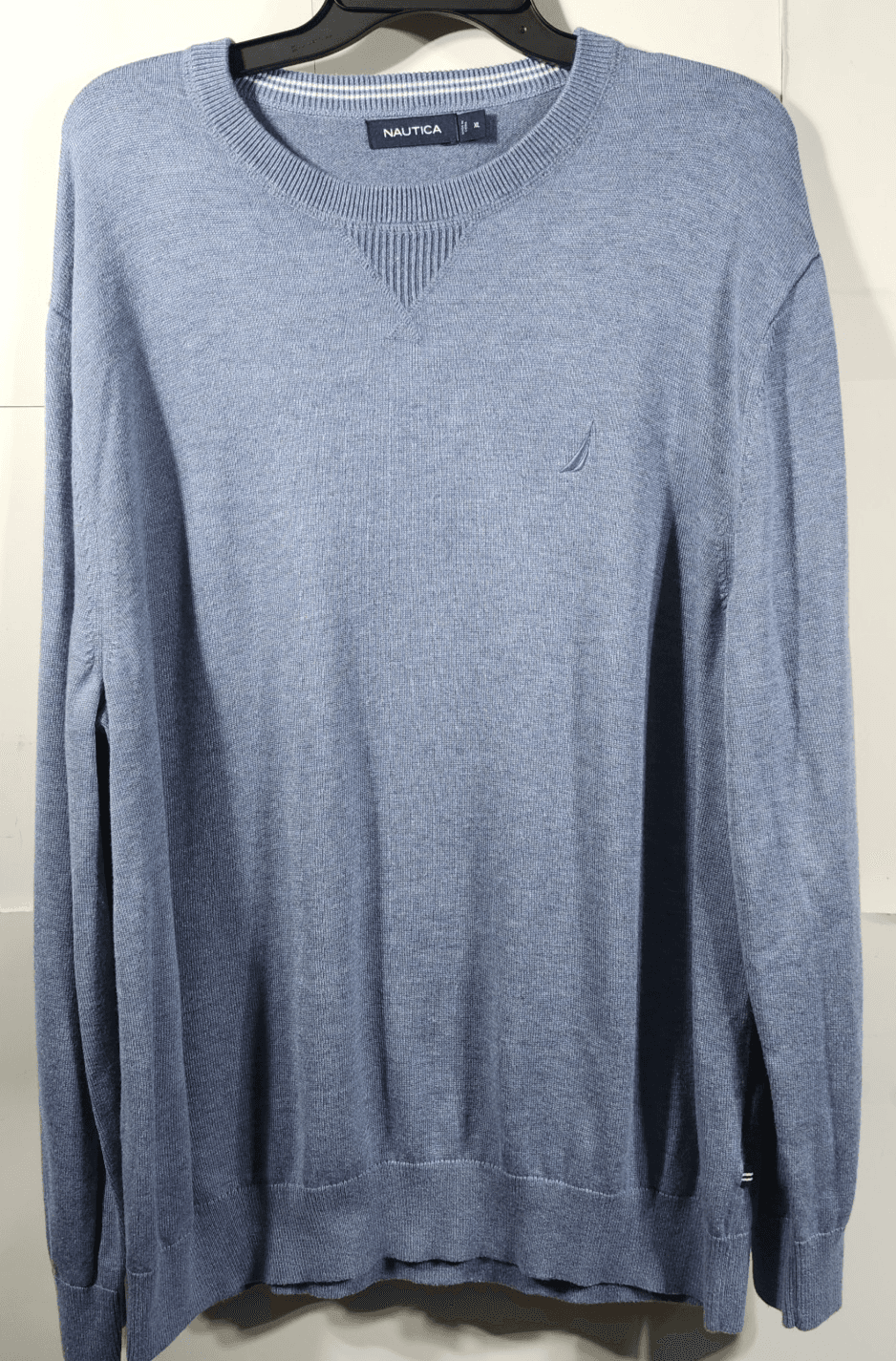 Nautica Men's XL Sweater Blue Pullover Long Sleeve Stretch