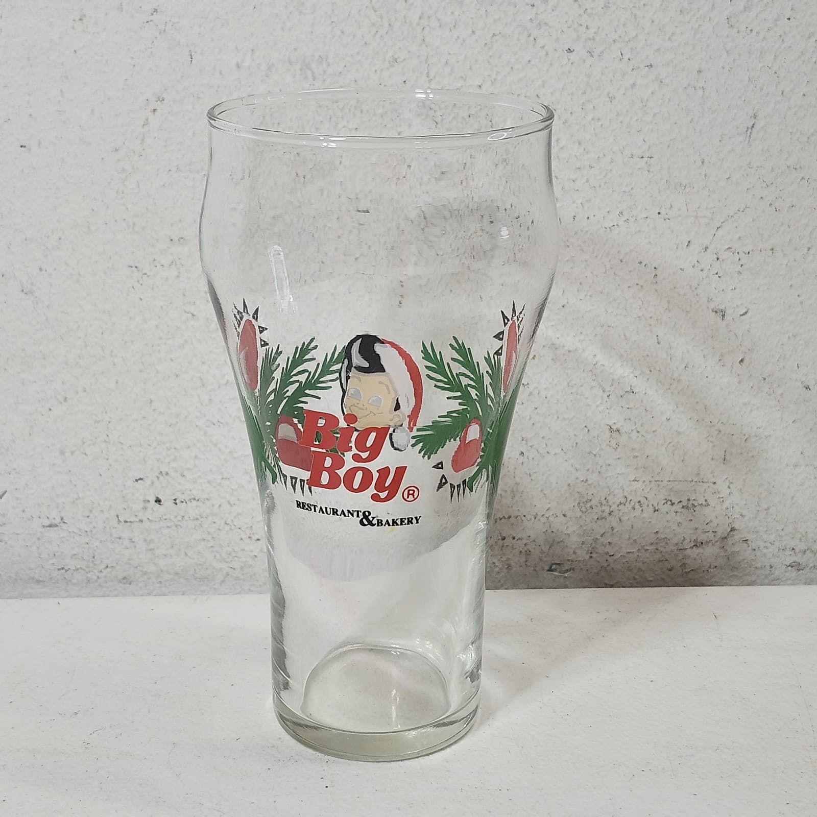 Bob's Big Boy Restaurant & Bakery Wreath Holidays Christmas Glass Cup - Thumbnail 4
