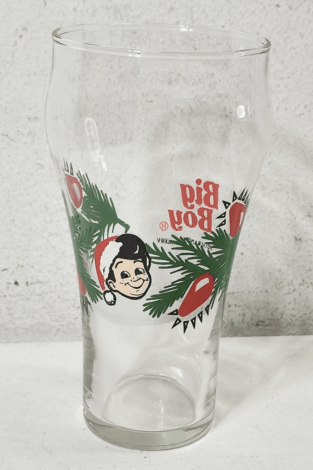 Bob's Big Boy Restaurant & Bakery Wreath Holidays Christmas Glass Cup