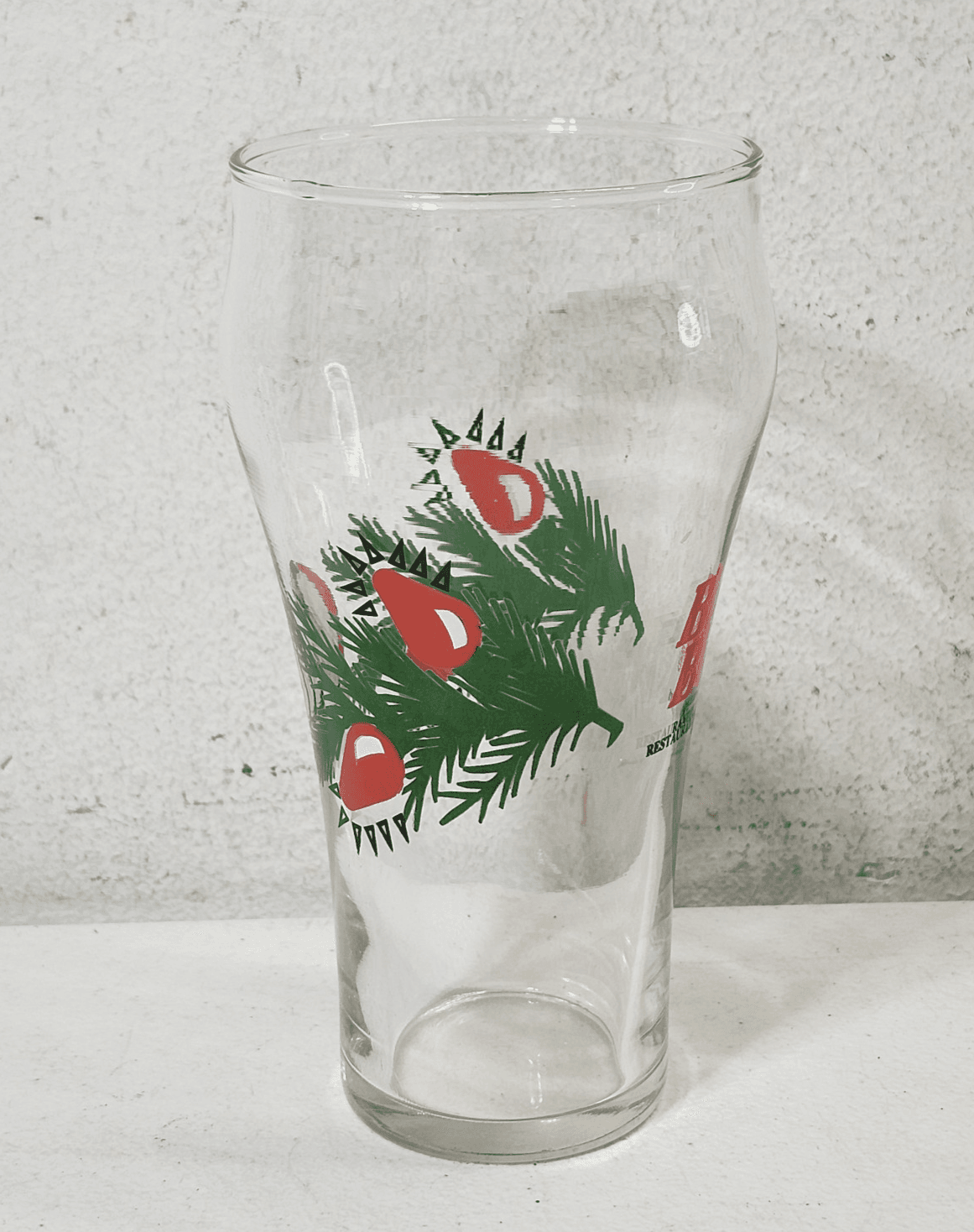 Bob's Big Boy Restaurant & Bakery Wreath Holidays Christmas Glass Cup - Thumbnail 3
