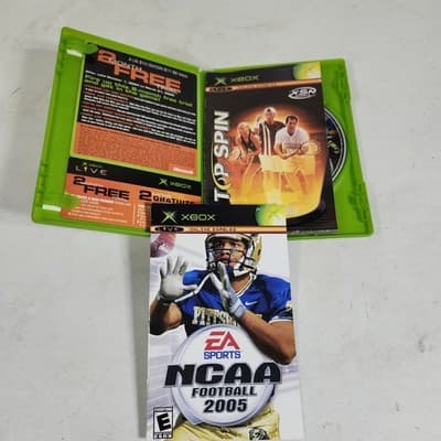 NCAA Football 2005 (Microsoft Xbox)& Top Spin Video Game - Thumbnail 2