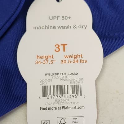 Wonder Nation Boys Full Zip Shirt Size 3T Blue Long Sleeve NEW - Thumbnail 7