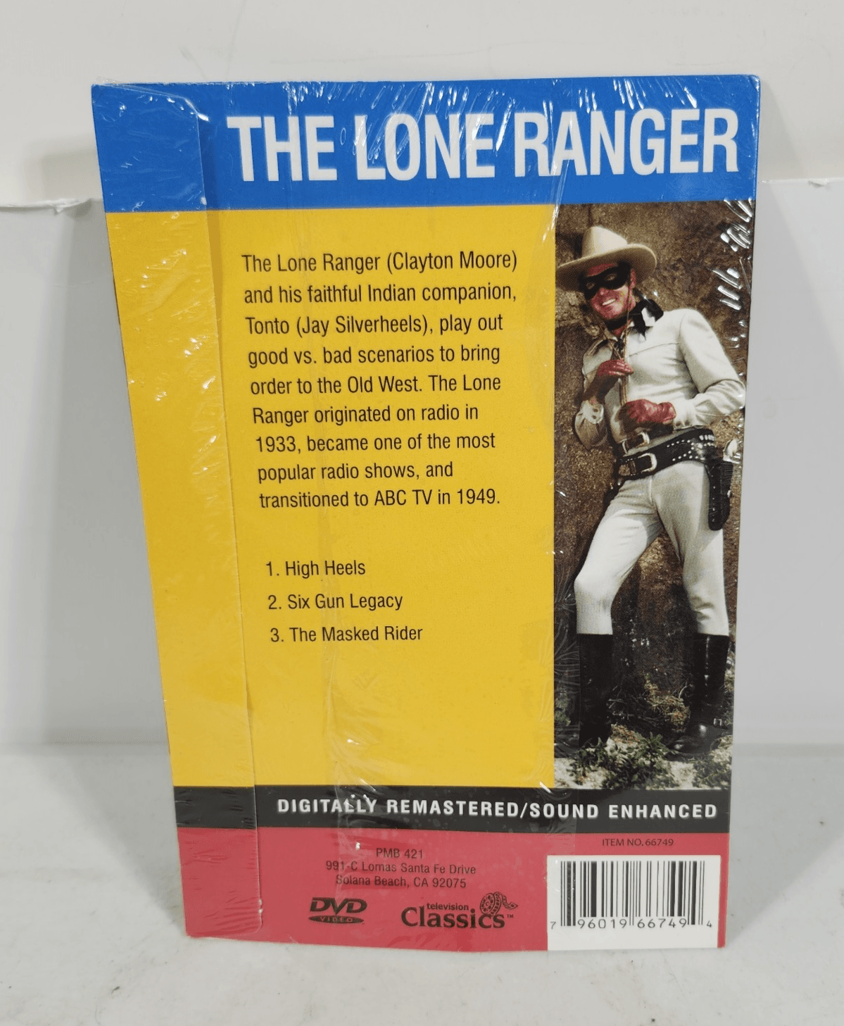Television Classics The Lone Ranger 3 Full Length Shows DVD NEW Sealed - Thumbnail 2