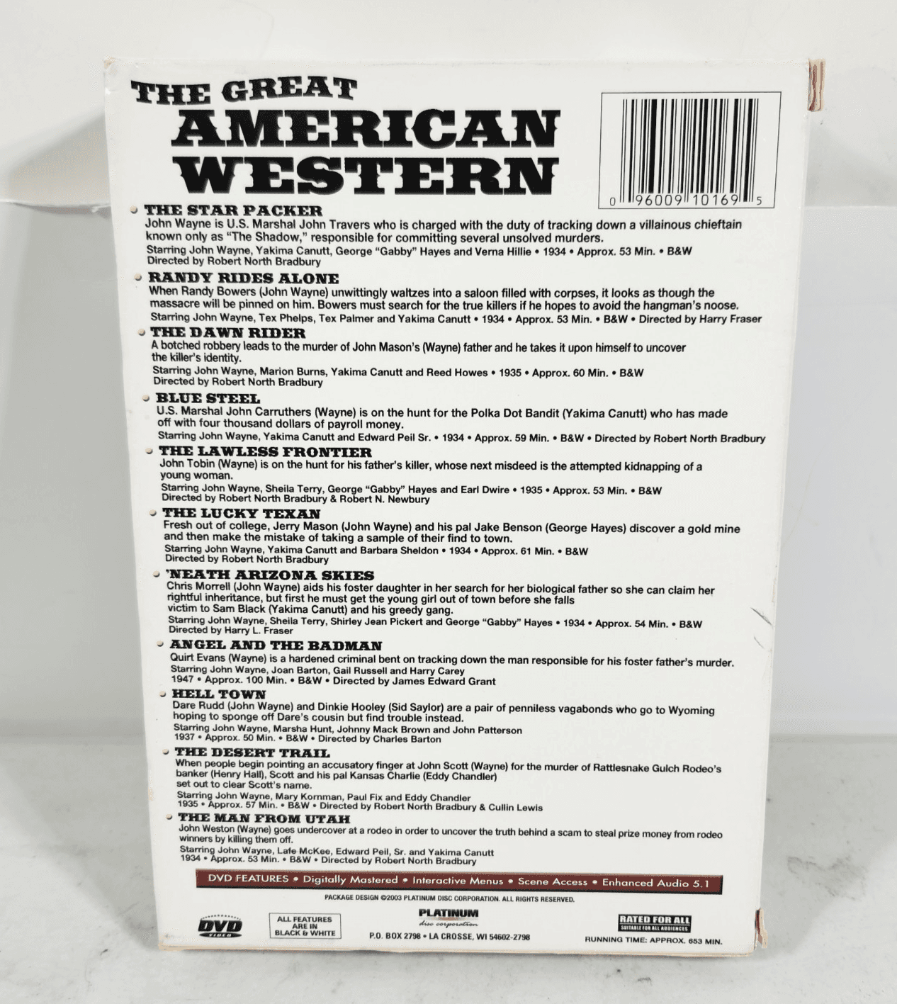 The Great American Western John Wayne DVD 2-Disc Set 11 movies over 11 Hours - Thumbnail 4