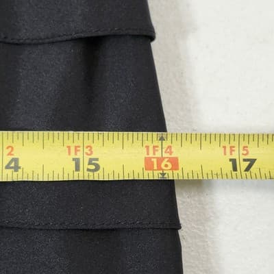 Adrianna Papell Sleeveless Banded Tiered Sheath Black Dress Size 10 - Thumbnail 3