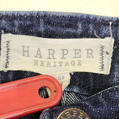 Harper Heritage Jeans Womens 26 Blue Skinny High Rise Stretch Denim Dark Wash - Thumbnail 7
