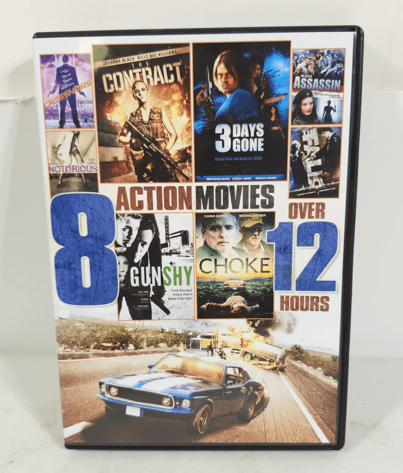 8 Action Movies DVD Compilation Gun Shy Choke 3 Days Gone