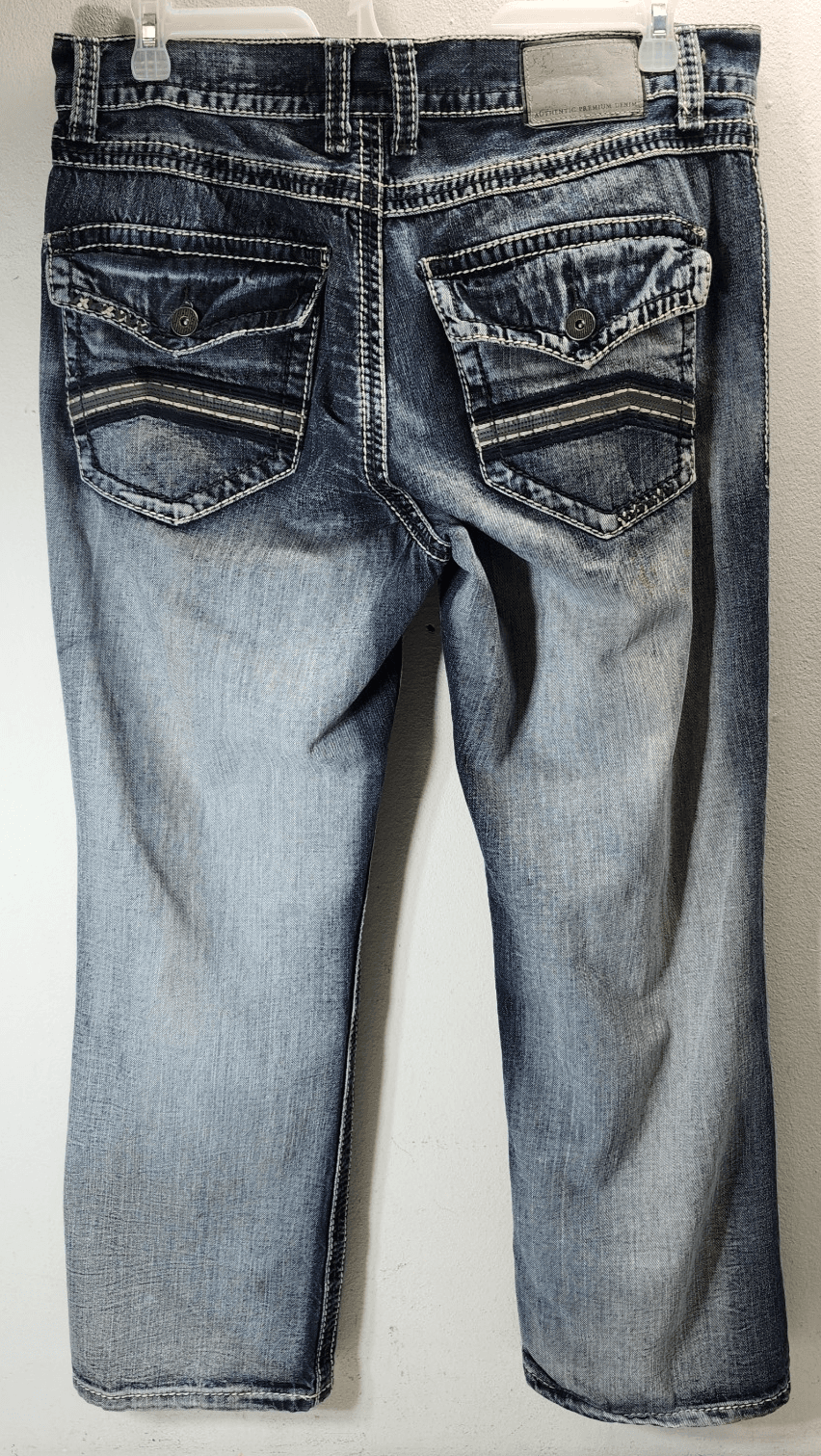 Vintage Faded Glory Men's Jeans Relaxed Fit Straight Leg Size 36 X 30 Blue Pants - Thumbnail 6
