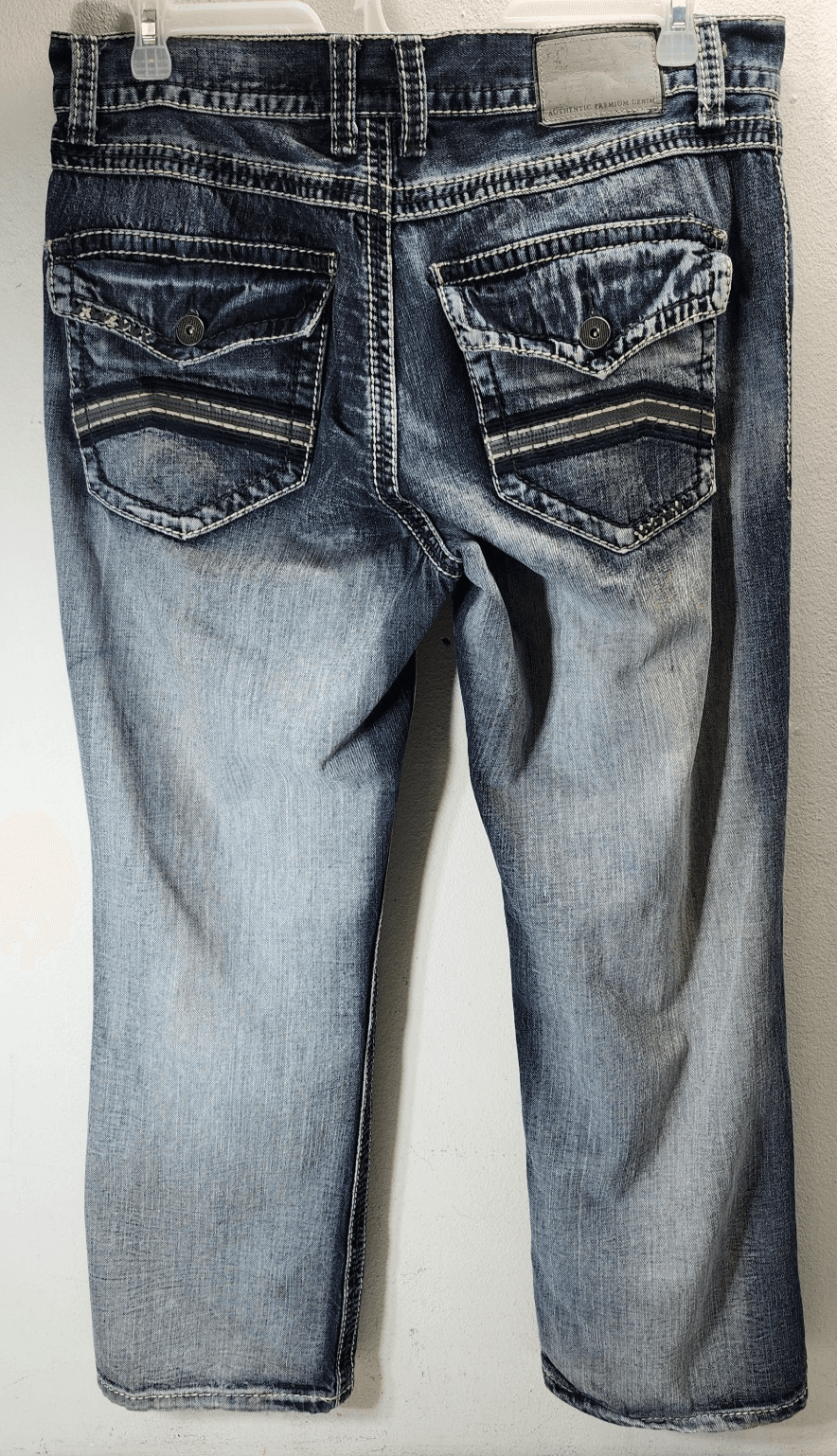 Vintage Faded Glory Men's Jeans Relaxed Fit Straight Leg Size 36 X 30 Blue Pants - Thumbnail 4