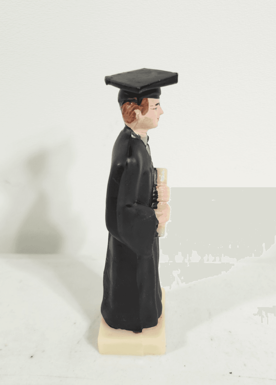 Vintage 4" Graduation Cake Topper Boy 1960's Made In Hong Kong Plastic - Thumbnail 5