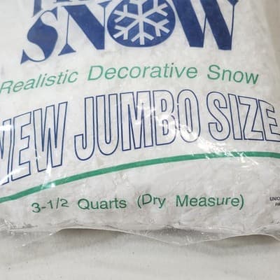 Frosty Snow Realistic Decorative Snow 3.5 Quarts Dry Measure NEW - Thumbnail 3