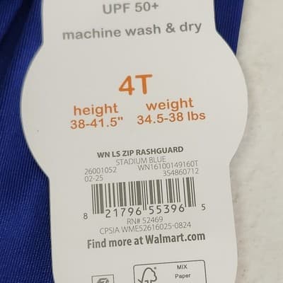 Wonder Nation Boys Full Zip Shirt Size 4T Blue Long Sleeve NEW - Thumbnail 7