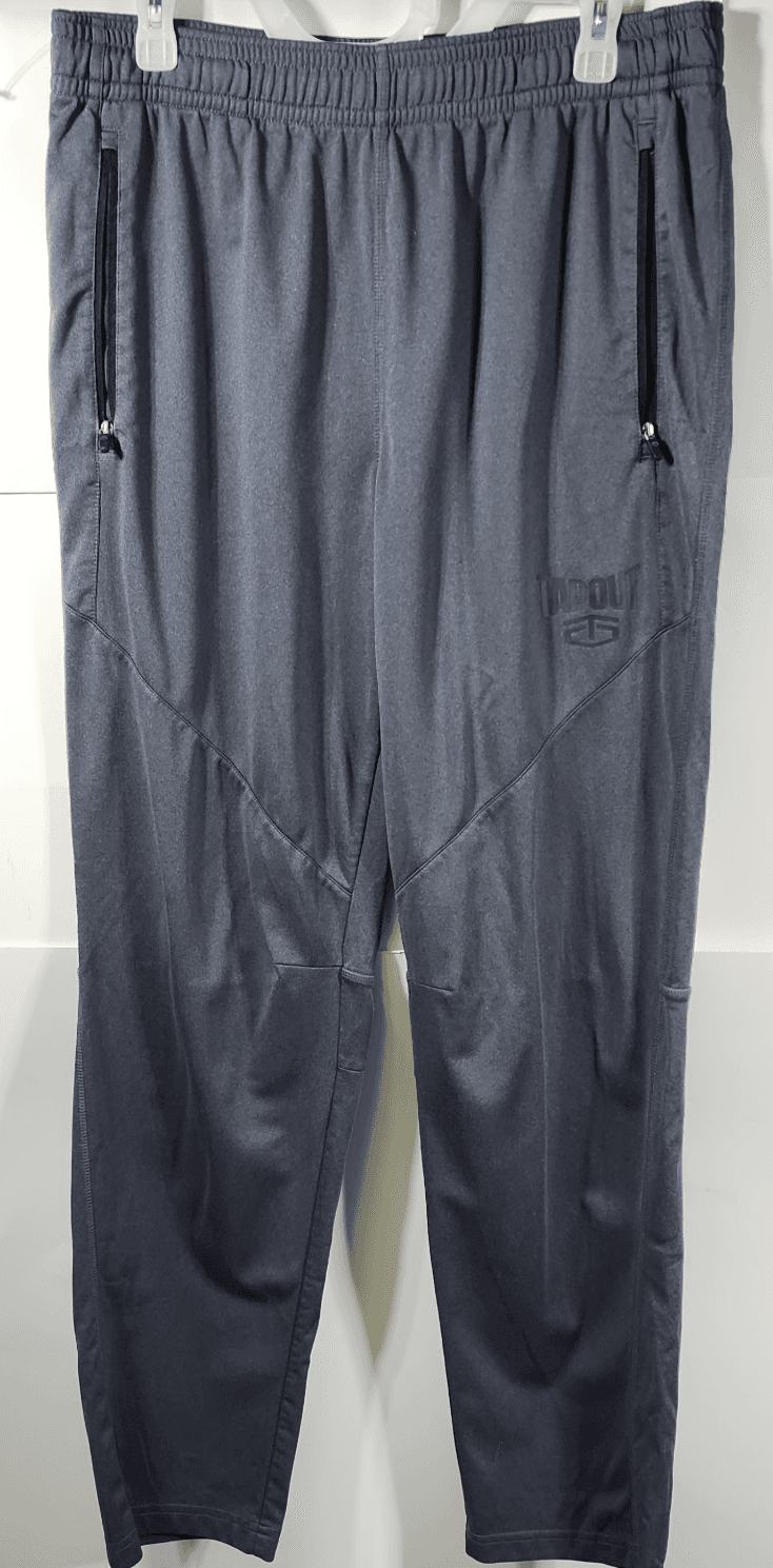 Men's Tapout Pants Large Gray Tech Fleece Zip Pockets Sweatpants - Thumbnail 5