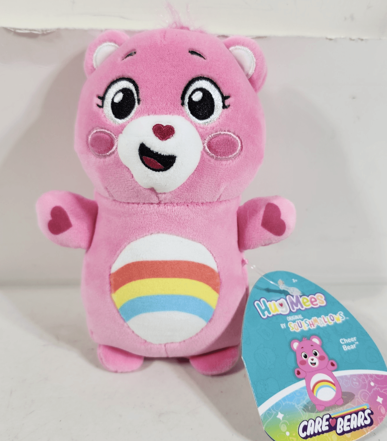 Squishmallows Care Bears Cheer Bear HugMees 6" Plush Stuffed Toy NEW