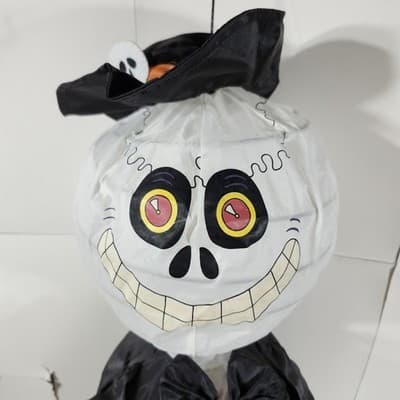 Hanging Skeleton Decoration Halloween Collapsible Black White 20" - Thumbnail 3