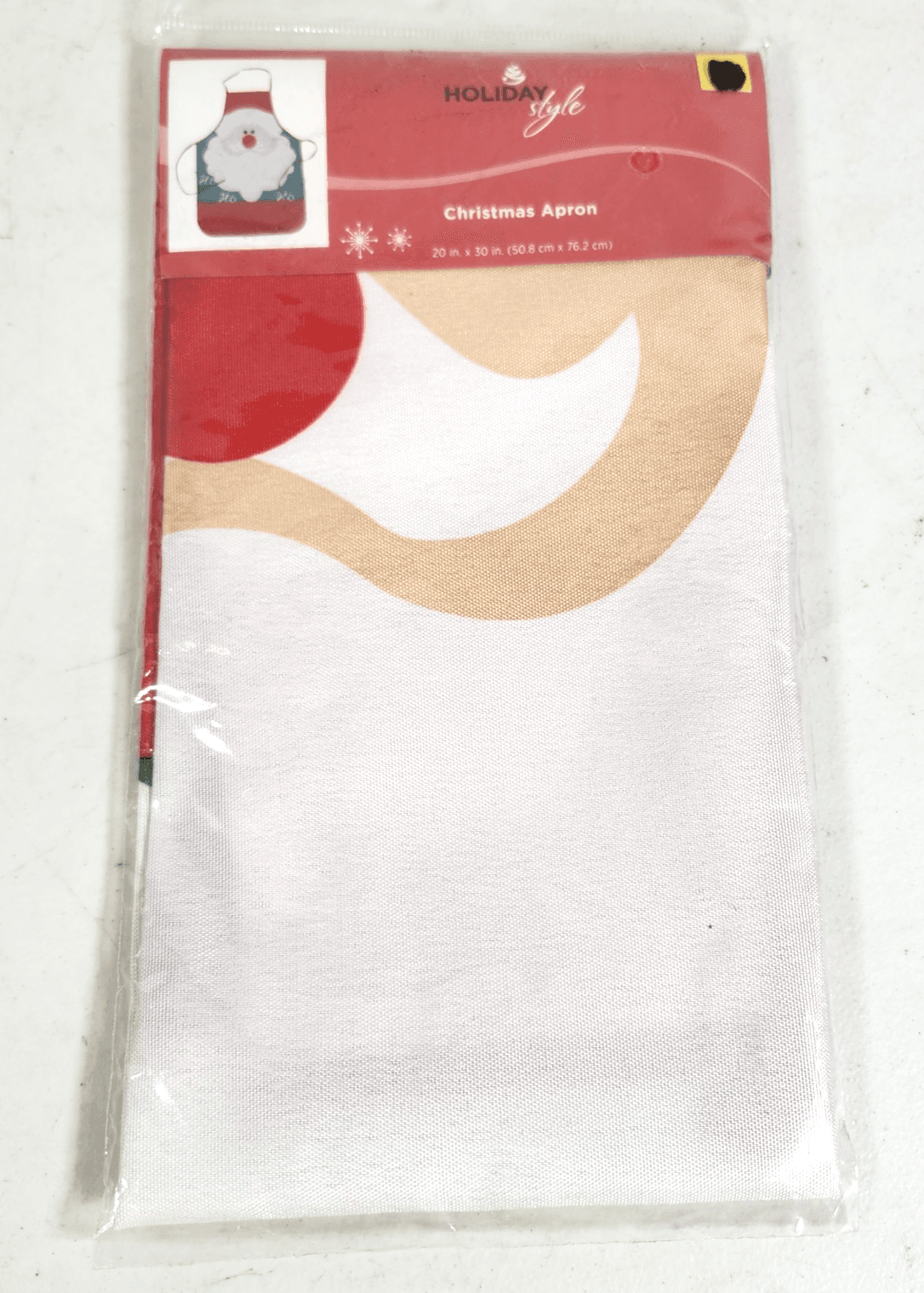 Christmas Apron Santa Face Red Green 30" X 20" Holiday Attire NEW - Thumbnail 2