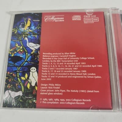 John Rutter Christmas Album CD 1997 Holiday Choral Classical Collegium - Thumbnail 3