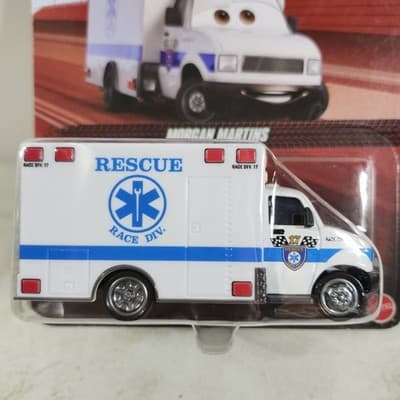 Disney Cars Rescue Morgan Martins Ambulance Toy NEW - Thumbnail 2