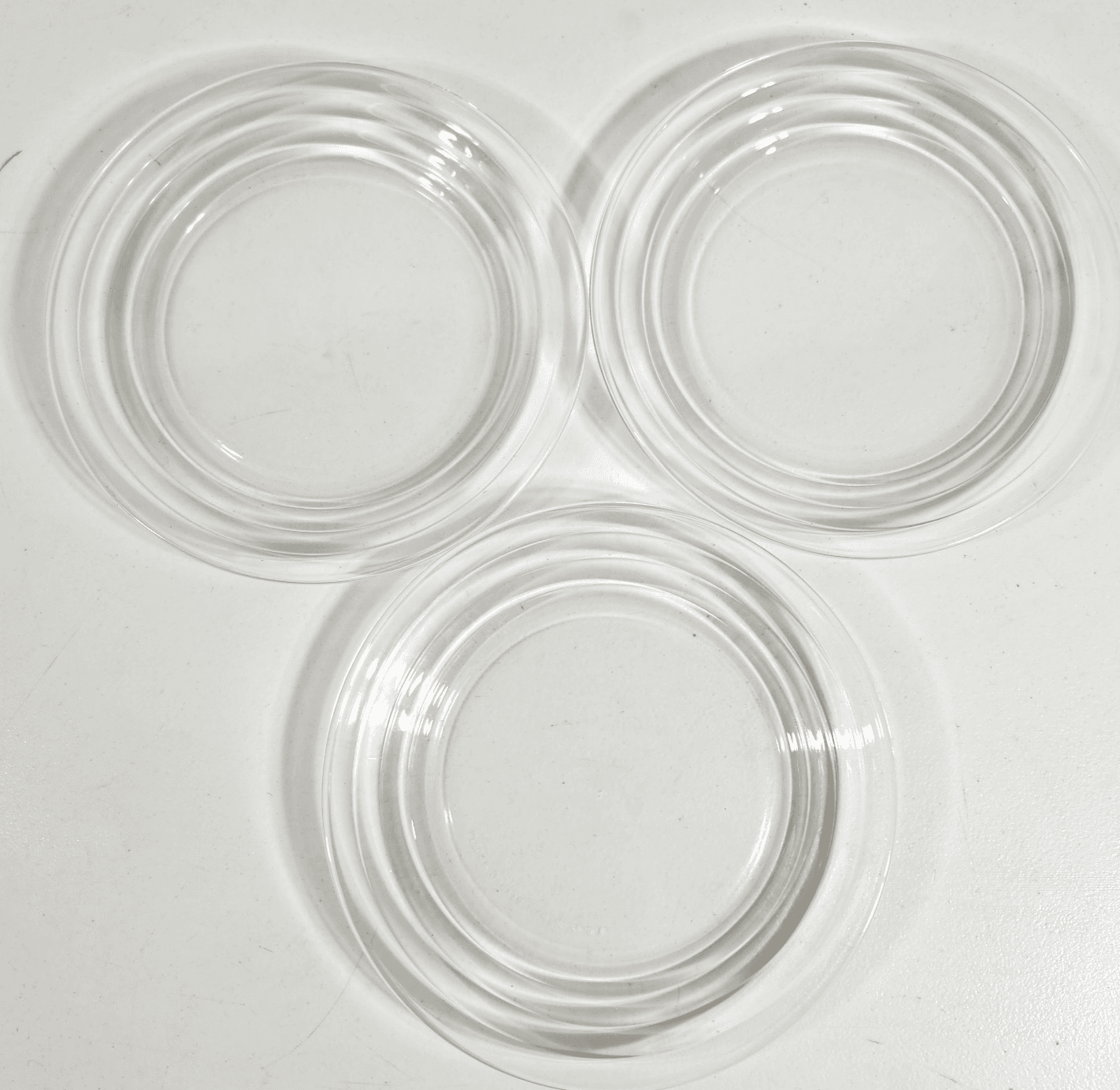 VTG Libbey Duratuff Clear Glass Salad Appetizer Plates 7.5" Set of 3 Bundle Lot - Thumbnail 6