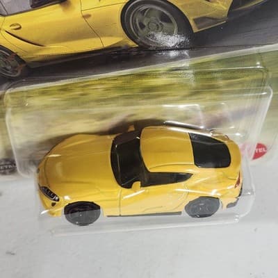 Matchbox 2023 Toyota GR Supra Yellow Car 1/64 Toy Vehicle NEW - Thumbnail 3