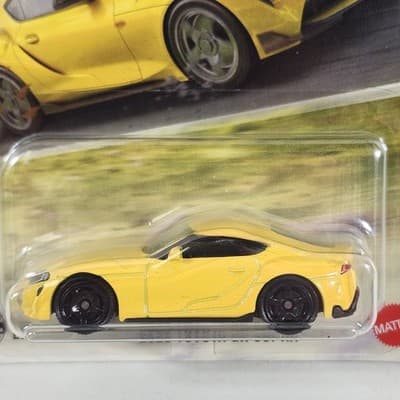 Matchbox 2023 Toyota GR Supra Yellow Car 1/64 Toy Vehicle NEW - Thumbnail 2