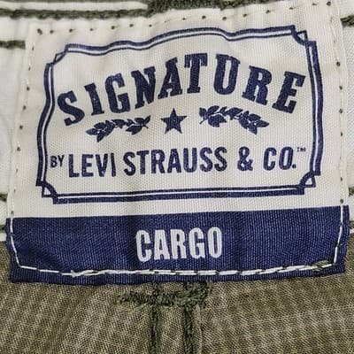 Levis Cargo Shorts Mens Size 36 Plaid Green Outdoor Classic Casual - Thumbnail 7
