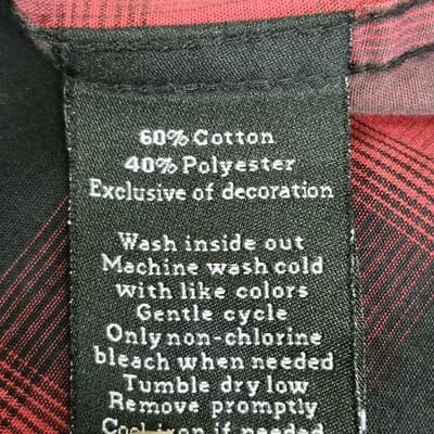 Rock & Republic Men's Size Large Red Black Plaid Button Up Long Sleeve Shirt - Thumbnail 8