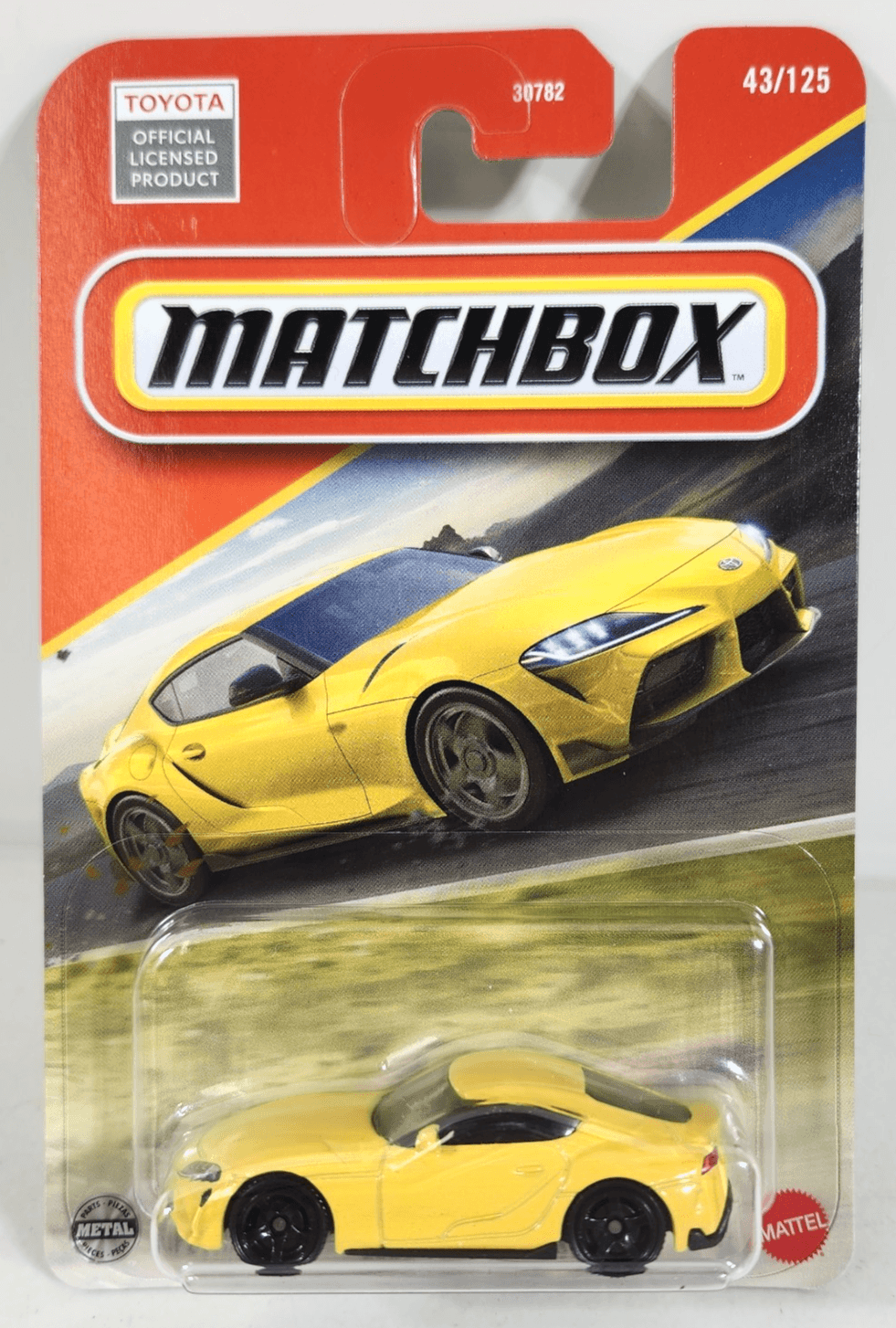 Matchbox 2023 Toyota GR Supra Yellow Car 1/64 Toy Vehicle NEW