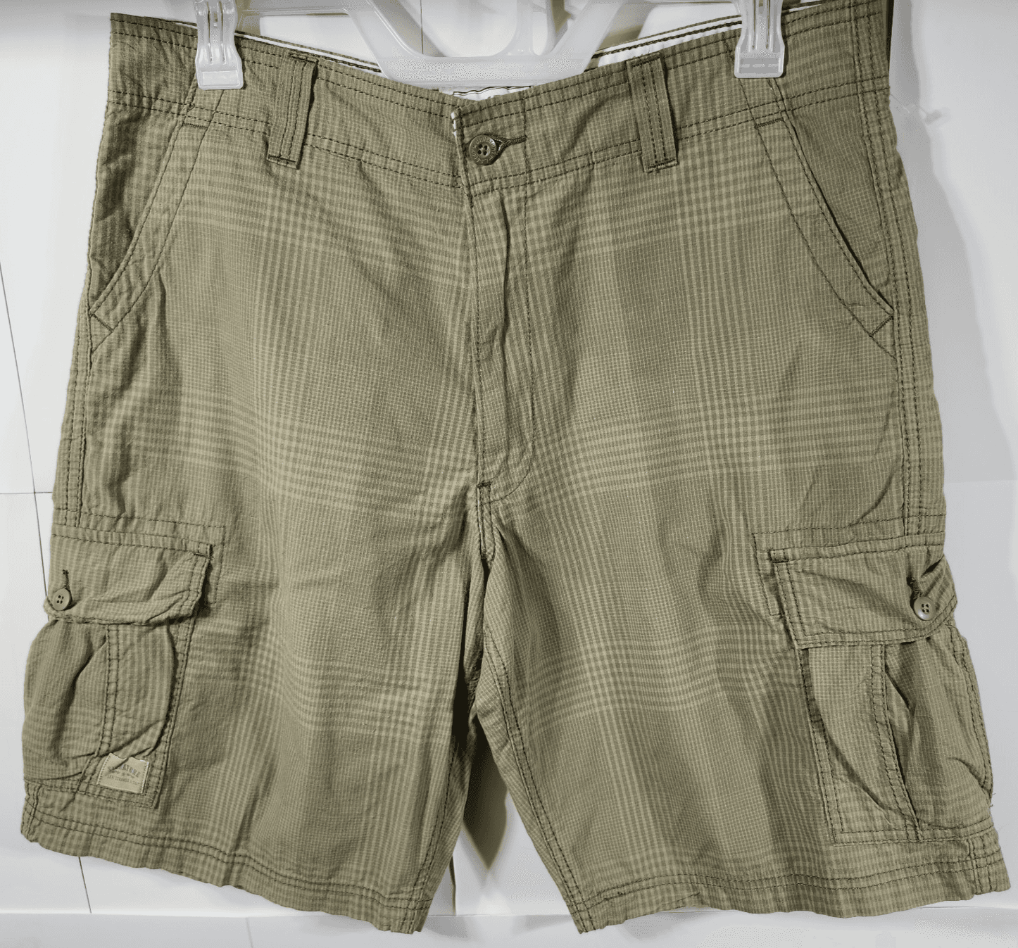 Levis Cargo Shorts Mens Size 36 Plaid Green Outdoor Classic Casual - Thumbnail 5