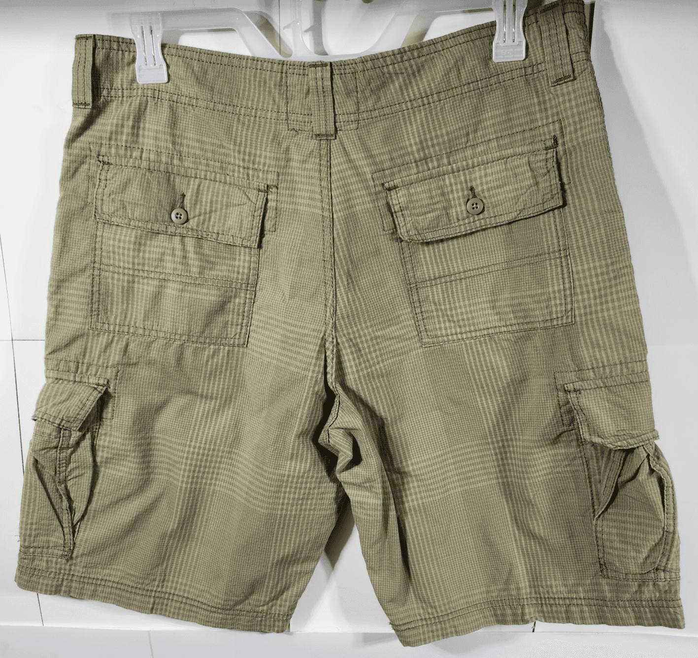 Levis Cargo Shorts Mens Size 36 Plaid Green Outdoor Classic Casual - Thumbnail 4