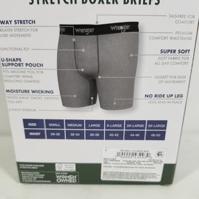 Wrangler Men's Small 6 Pair Boxer Briefs Underwear Stretch Moisture Wicking NEW - Thumbnail 5