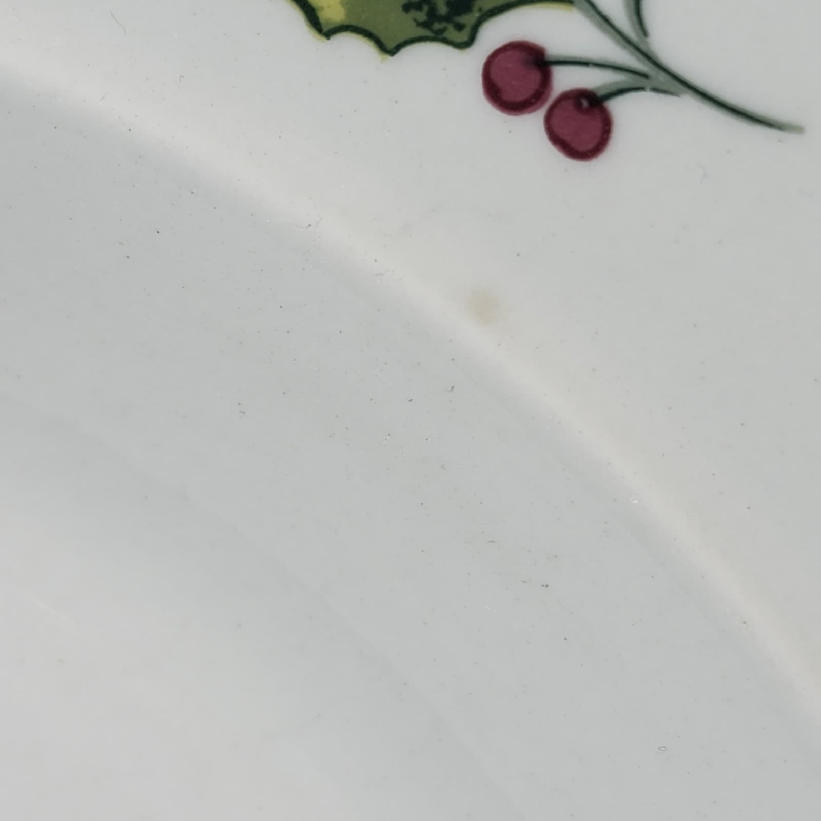 Christmas Holly Winter Song Bird Gold Rim Soup Bowl Gibson Everyday 8" - Thumbnail 6