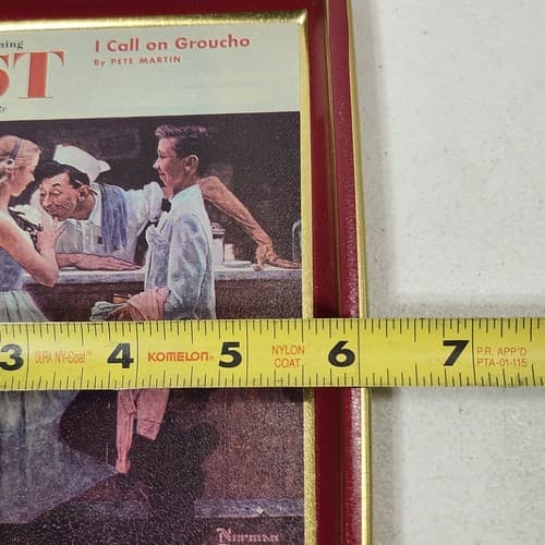 Norman Rockwell Evening Post Tin Tray Home Bar Decor Collectors Series - Thumbnail 3