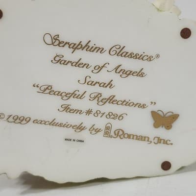 Seraphim Classic Garden Of Angels Sarah Peaceful Reflections #81826 VTG 1999 - Thumbnail 12