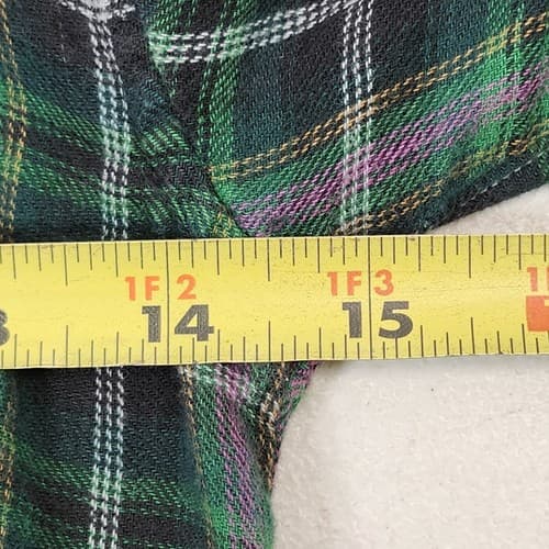 Vintage Phat Farm Boy’s Button Up Shirt Size 6 Green Plaid - Thumbnail 2