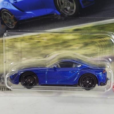 Matchbox 2023 Toyota GR Supra Blue Car 1/64 Toy Vehicle NEW - Thumbnail 2