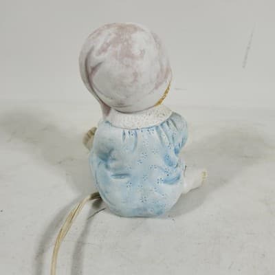 Night light Little Girl With Teddy Bear Ceramic Vintage - Thumbnail 5