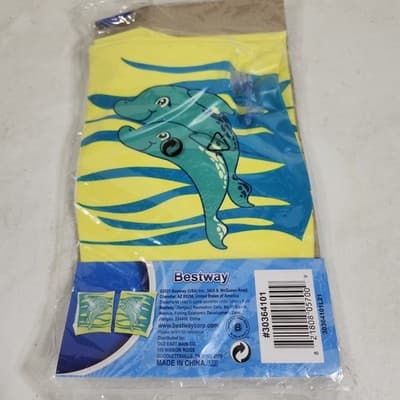 Dolphin Floaties Inflatable Arm Bands Swim For Kids Ages 3-6 H2OGO - Thumbnail 5
