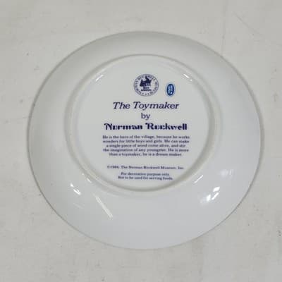 Norman Rockwell The Toymaker Plate 6.5" Vintage 1984 - Thumbnail 4