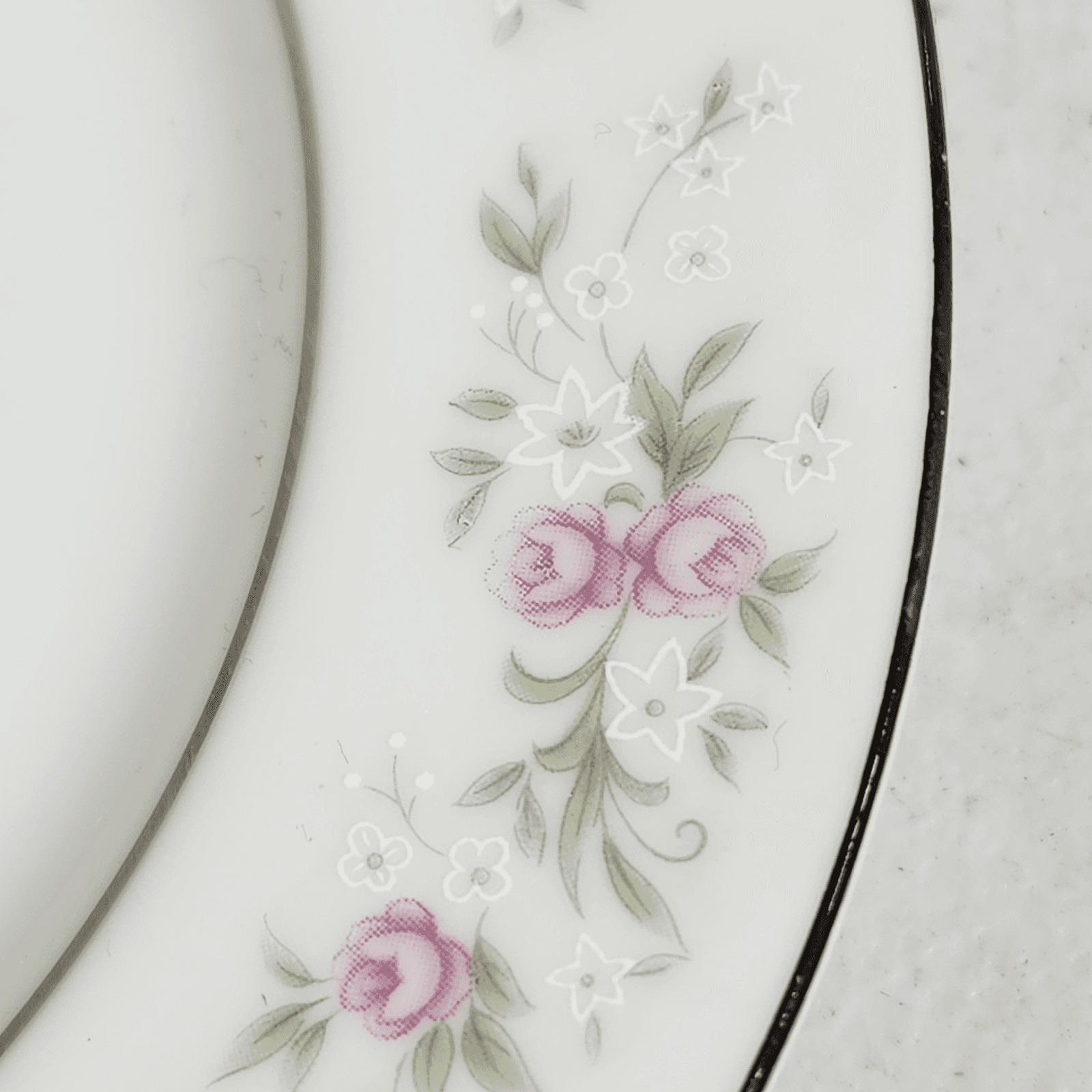 3 Fine China of Japan Maria Plates 6.25" Floral Design - Thumbnail 4